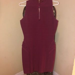 Guess Maroon bandage dress